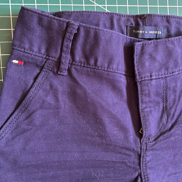 Tommy Hilfiger Navy Blue Uniform Ponte Pants Adjustable Waist Girls Size 4 - Picture 3 of 7